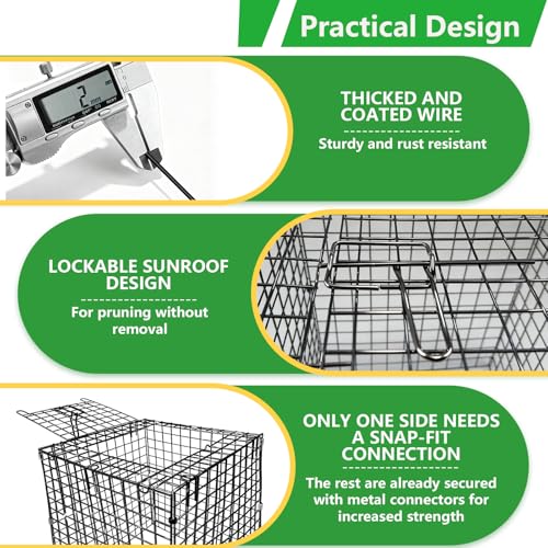 Metal Plant Cages for Outdoor Plants, Garden Cloches for Plants 4 Pack - color: 4 PCS