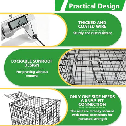 Metal Plant Cages for Outdoor Plants, Garden Cloches for Plants 4 Pack - color: 4 PCS