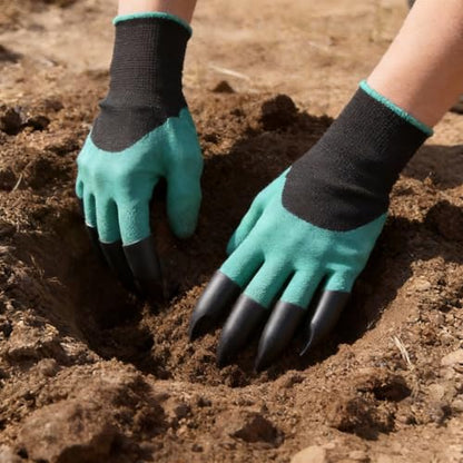 Gardening Gloves with Claw,Planting Waterproof Gardening Gloves,for Digging in The Garden, - color: Purple
