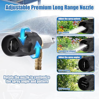 JOEJET Adjustable Long Range Downstream Injection Nozzle Kit 4-4.5 GPM - size: 15 FT, style: 4-4.5 Gallons