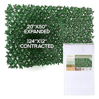NatraHedge 20''X50'' Artificial Privacy Grass Wall Decor, Laurel Leaf - color: Laurel Leaf