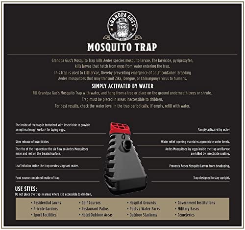 Grandpa Gus's Mosquito Trap and Outdoor Bug Killer for Outdoors, 2 Pack