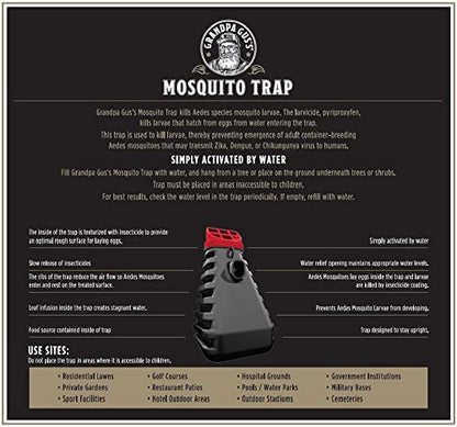Grandpa Gus's Mosquito Trap and Outdoor Bug Killer for Outdoors, 2 Pack