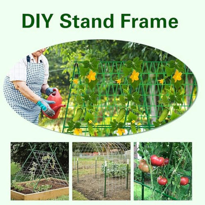 Garden Stakes 4ft, Metal Plant Stakes 48 inch, Sturdy Plant Support for Climbing Plants, Tomatoes, Beans, Cucumbers, Peppers, Flowers, Potted, Strengthen and Stem to Grow Better - size: 4FT, 25 of pack