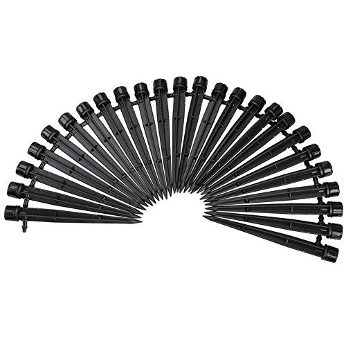 Adjustable 360 Degree Water Flow Irrigation Drippers on Stake Emitter Drip System,Pack of 50