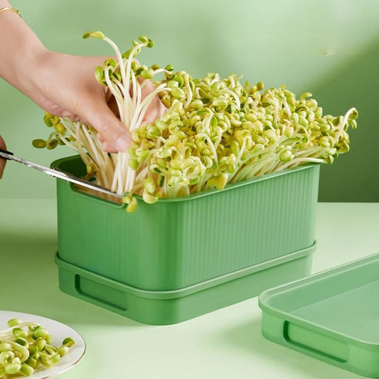 Seed Germination Tray Soilless Hydroponics Vegetable Flower Transplant Pot Home Garden Convenient Nursery Tool,Green