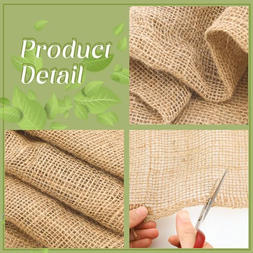 Buryeah 1 Pack 40 Inch X 72 ft Burlap Fabrics Roll Natural Jute Garden - size: 40 Inch x 72 Ft