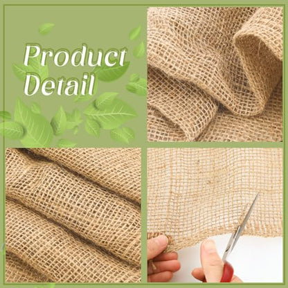 Buryeah 1 Pack 40 Inch X 72 ft Burlap Fabrics Roll Natural Jute Garden - size: 40 Inch x 72 Ft