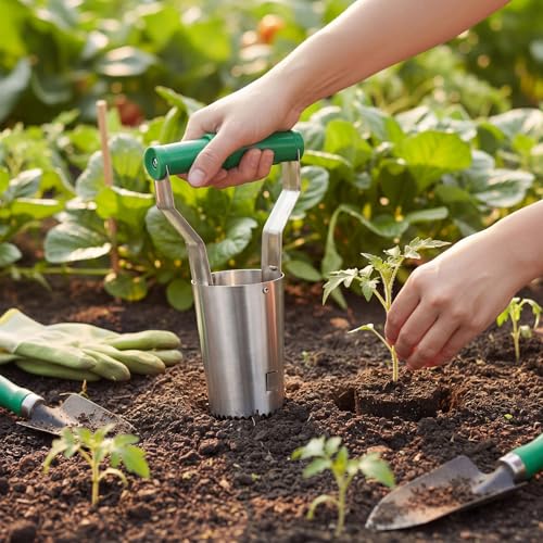 SiliFine 3 Sizes Bulb Planter Set, 4.5, 3.7, 2.8 Inch, Depth Markers