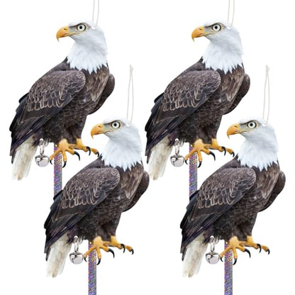 Fake Hawk to Keep Pigeon Away from Porch, 4PCS Plastic Hawk - color: Black Hawk 4pcs