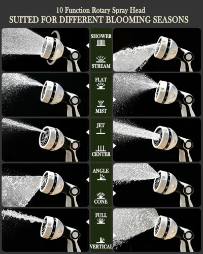 Garden Hose Nozzle - 10 Spray Patterns Water Sprayer Nozzle