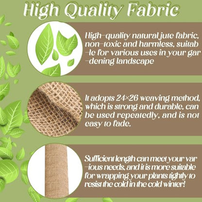 Buryeah 1 Pack 40 Inch X 100 ft Burlap Fabrics Roll Natural Jute Garden - size: 40 Inch x 100 ft