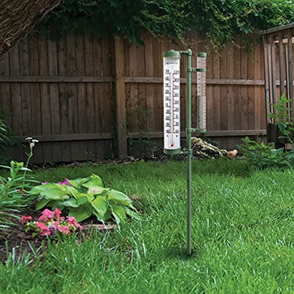 AcuRite 02345 8-Inch Rain Gauge & Thermometer Swivel Combination