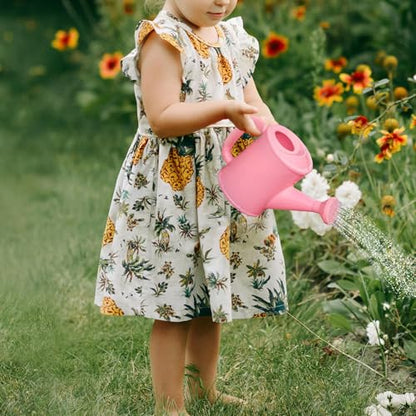 Kids Watering Can 700ml Detachable Nozzle for Indoor Plants (Pink) - color: Pink