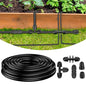 Pawfly 25 ft 1/2 Inch Drip Irrigation Tubing Main Tube, 1/2 Irrigation Tubing for Garden Irrigation System, Flexible PVC Main Line with 5 Barbed Locked Drip Irrigation Parts, 1/2" Drip Irrigation - size: 25 FT 1/2" Main Tubing with 5 Connectors