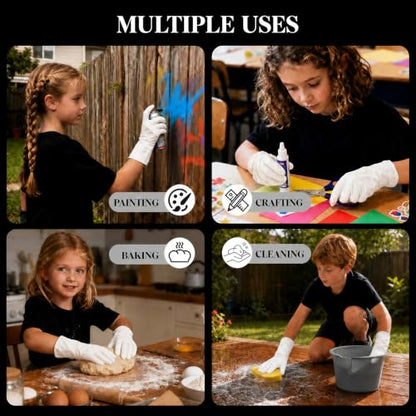 Kids Disposable Gloves, 5-Mil Safe White Nitrile, XS, 100Ct - color: White of 100pcs, size: X-Small