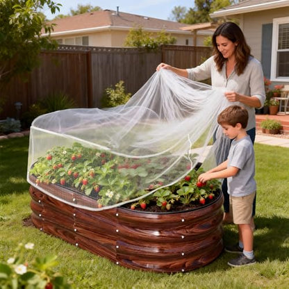 2 PCS Garden Netting for Raised Beds 2x4 FT Pest Barrier Screen - size: 2x4 FT