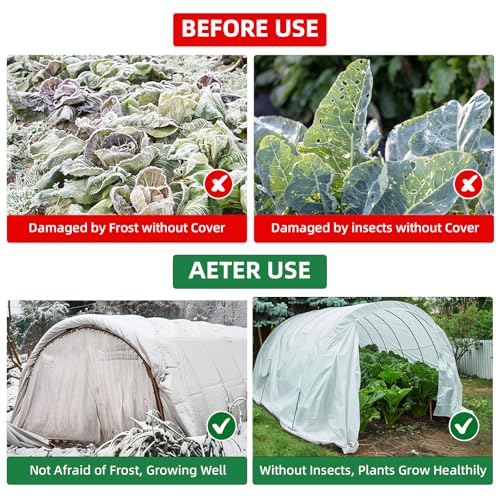 NANYEZH Plant Covers Freeze Protection, 10Ft x 30Ft Frost Blankets for Outdoor Plants, 1.1oz/yd² Garden Floating Row Fabric Cover, Raised Garden Bed Cover for Winter Vegetables, Pest, Sun Protection - size: 10FT x 30FT, 1.1oz