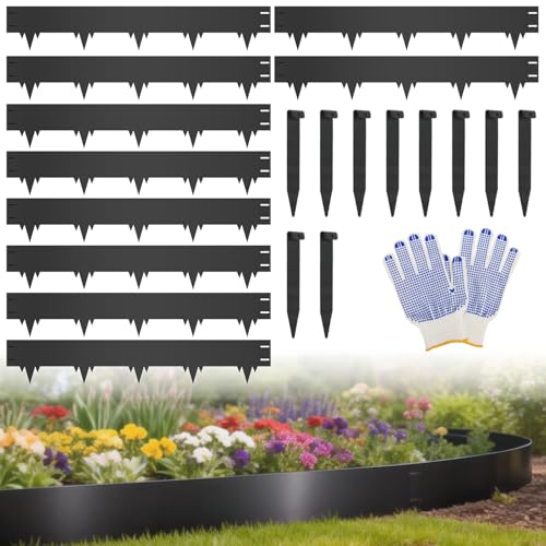 33FT Metal Landscape Edging, 10-Pack 40"L x 6.5"H Rust-Proof Border - color: 6.5In Tall, size: 10 Pack