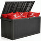 YITAHOME 95 Gallon Large Outdoor Deck Box - color: Black, size: 90 Gallon Maze Pattern