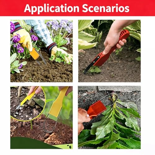 Weeder Handheld Weed Puller Tool Hand Gardening Tool Manual Weeder,Yellow - color: Yellow
