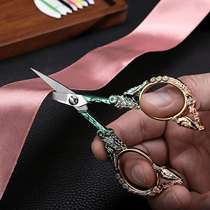 YOUGUOM Precision Embroidery Scissors, Sharp Sewing Scissors - color: Gold Green