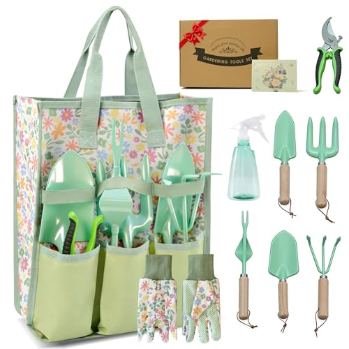 9-Piece Gardening Tool Set for Women Mom Ideal Gifts