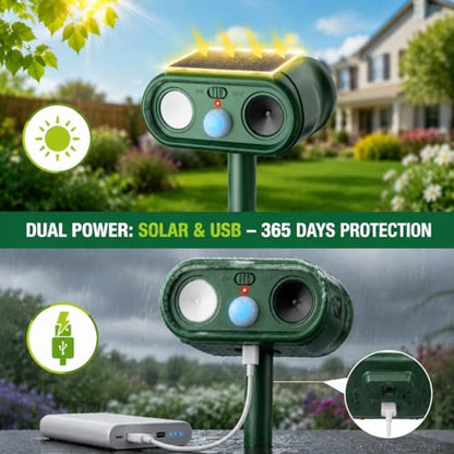 USB Charge Sonic Fortress Pro Deer Repellent Devices,2026 Upgraded