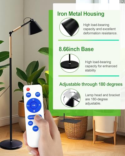 Standing Plant Grow Light, LED Growing Light Full Spectrum for Indoor Plants，4/8/12H Timer, Flow Grow Light for Tall Large Indoor Plants - size: Adjustable Swing-Arm Light