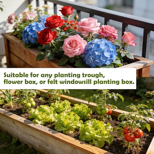 Raised Garden Bed Liner, Cuttable Non Woven Fabric Plant Liner, Non Woven Fabric Liner for Large Veg Trough, Replacement Felt Window Box Liners for Vegetable Gardening (2PCS 63 * 83 in)