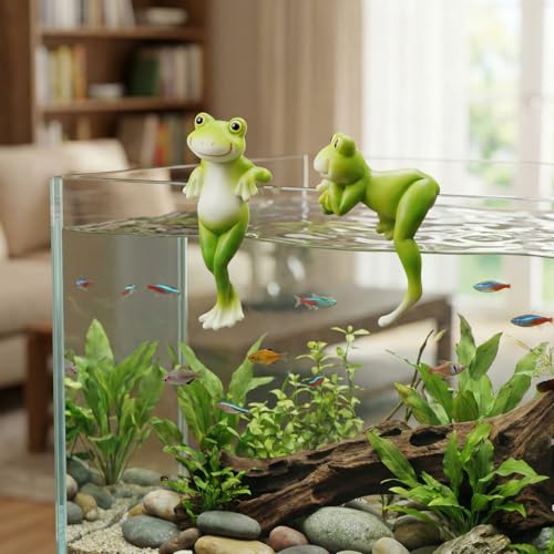 2PCS Frog Figurines Plant Pot Hugger Garden Statue Decor - style: Frog2