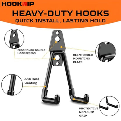 13 Pack Heavy Duty Garage Hooks, Wall Mounted Tool Hangers
