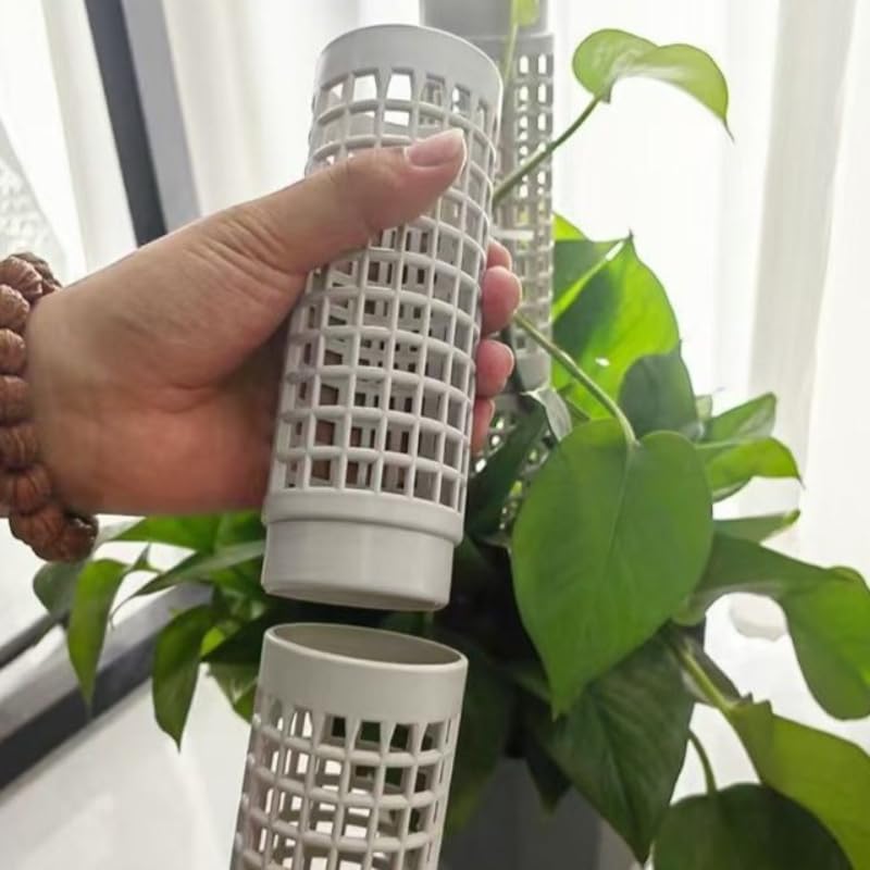 8pcs 8-Pack Sphagnum Moss Poles Interlocking White Support for Climbing Plants Monstera Pothos Indoor Plant Cage Support System, 8pcs - size: 8pcs