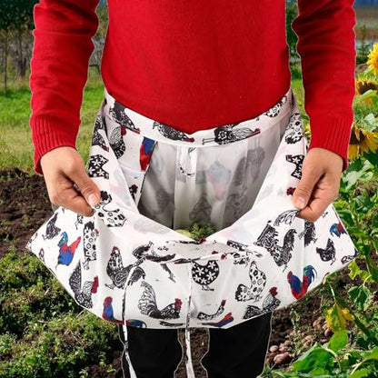 Harvest Apron,Garden Apron,Garden Harvesting Apron,Fruit Picking Apron Bag for Gardeners,Gathering Apron & Hands Free Foraging Bag for Gathering Vegetables Fruit Berry Eggs., White