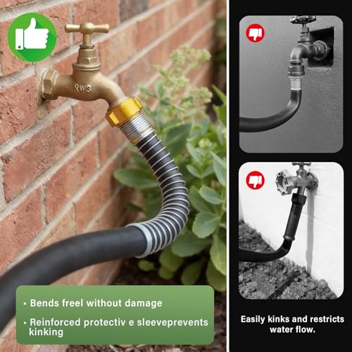 Garden Hose 5/8"x 10ft 4-Layer Heavy Duty Water Hose 800 Burst PSI Black - size: 10ft