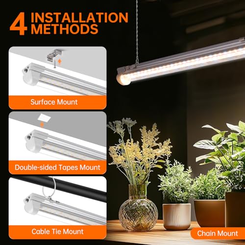 Bstrip 2ft Grow Light for Indoor Plants, 6-Pack Full Spectrum LED Strips - size: 2FT