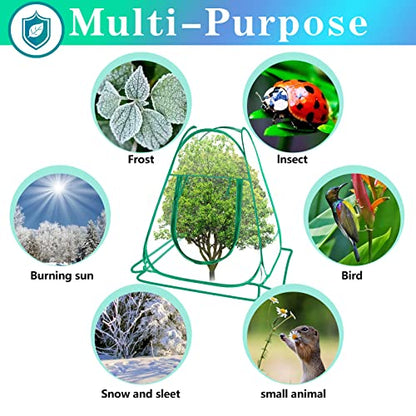 Pop Up Greenhouse Cover, PVC Mini Portable Greenhouse, 4 Nails, 27"x27"x30"