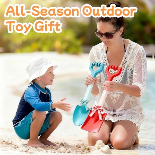 20 Inch Beach Sand Shovels for Kids (Red) - color: Red