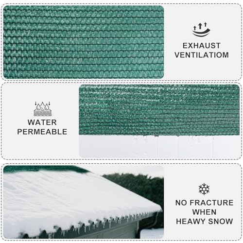 SUNNY GUARD Sun Shade Cloth, 6.5 x 10 FT Green HDPE Mesh - color: 90 SHADE-GREEN, size: 6.5 FT x 10 FT