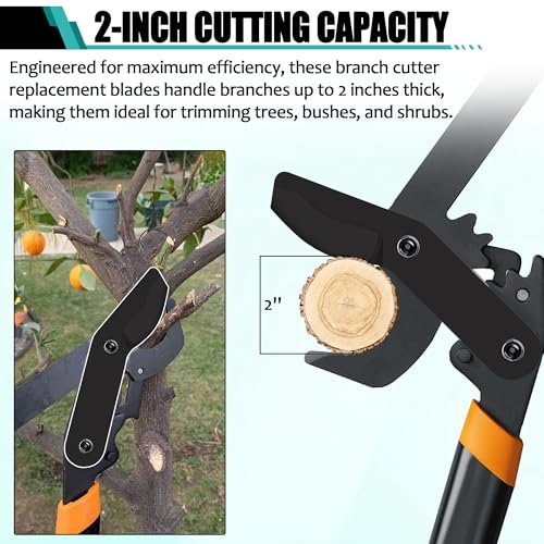 (2-Pack) Alloy Steel Lopper Replacement Blades with Screws