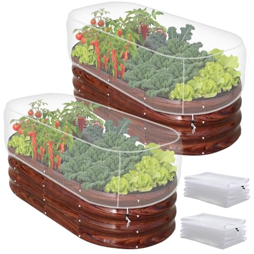 2 PCS Garden Netting for Raised Beds 2x4 FT Pest Barrier Screen - size: 2x4 FT
