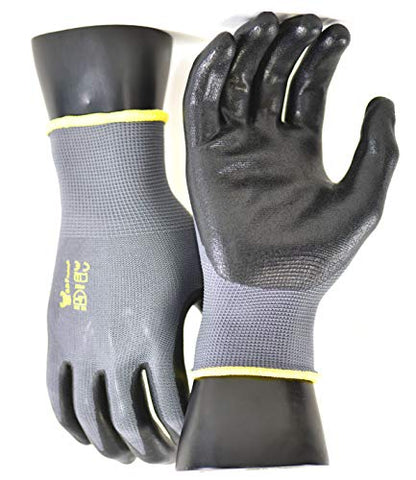 G & F Products Men's Gardening Gloves, Micro Foam Nitrile Coated, Breathable Nylon - size: X-Large (Pack of 12)