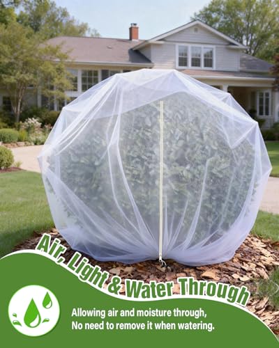 2 Packs 10x10FT Fruit Tree Netting with Zipper, 60-Mesh PE Pest Barrier - size: 10 * 10FT