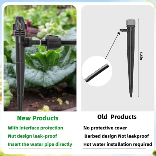 FULAIERGD60 Pcs Drip Irrigation Sprayer Emitters for 1/4" Irrigation Tubing