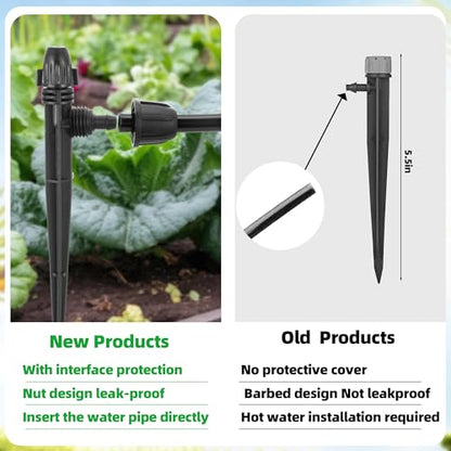 FULAIERGD60 Pcs Drip Irrigation Sprayer Emitters for 1/4" Irrigation Tubing