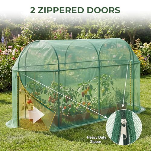 Aoodor 10 x 3 x 5 Ft Crop Cage for Garden - size: 10 x 3.3 x 5 Ft