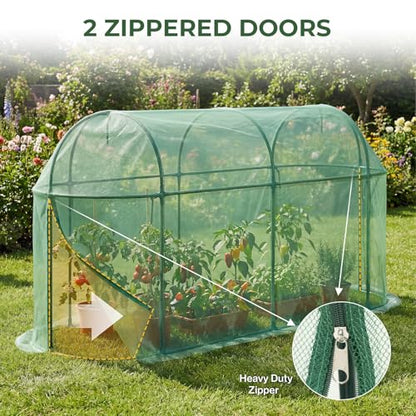 Aoodor 10 x 3 x 5 Ft Crop Cage for Garden - size: 10 x 3.3 x 5 Ft