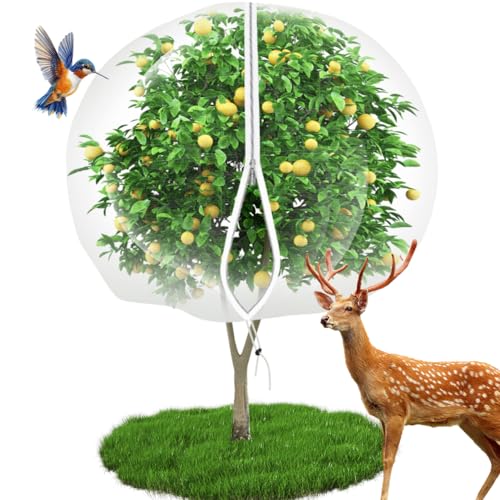 10'x14' Large Fruit Tree Netting for Squirrels and Birds with Drawstring, Insect Bird Netting Pest Barrier for Garden Protection (White) - size: 1pc 10'*14'