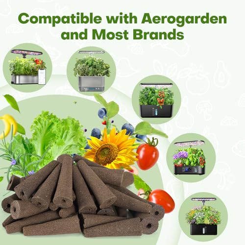 Ahopegarden 86PCS Hydroponic Pods Kit: Grow Anything Herb Kits with 600ml A&B Plant Food, 40 Grow Sponges, 40 Labels, 1 Tweezer - Hydroponics Supplies for Aerogarden&Most Brand Herb Garden - style: 86pcs Hydroponic Pod kits