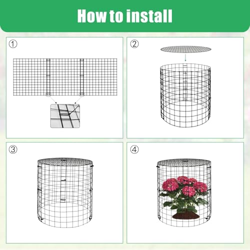 6 Pack Plant Protectors from Animals with Cover, 18PCS 12.6"x11.8"